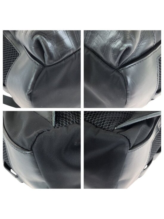 Fendi Zucca Black Silver Nylon Leather Backpack main image 6